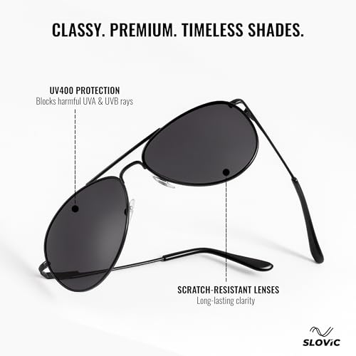 Image of SLOVIC Sunglasses for Men Stylist | UV Protection Goggles for Man | Lightweight & Durable Polycarbonate Material | Unisex Gift for Man & Women | Mens Fashion Sunglasses