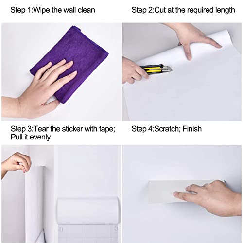 Lavender Purple Border Wallpaper - Removable Wall Decoration - Waterproof PVC Skirting Board - 10 cm x 1000 cm - Image 4