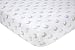 Little Love by NoJo Separates Collection Star/Moon Printed Crib Sheet, Grey, 52" x 28"