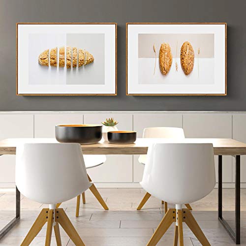 Cuisine nordique toile peinture pain pour habiller un grand mur vide