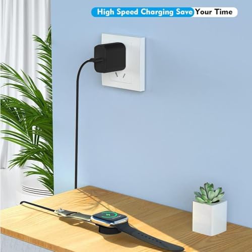 Image of USB C Apple Watch Charger,[MFi Certified] iPhone Fast Magnetic iWatch Charger 6ft USB C Charging Cable Cord Long and Type C Wall Charger Block for Apple Watch Series 11 /10 /9 /Ultra /8 /7 /SE /SE2 /6 /5 /4 /3 /2