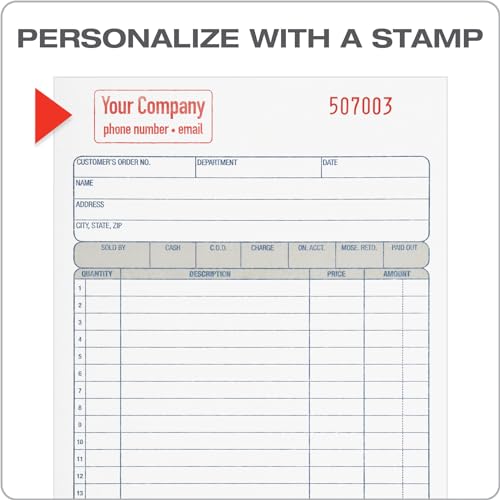 adams sales order book 3-part carbonless whitecanarypink 5-91634 x 8-71634 50 sets tc5805