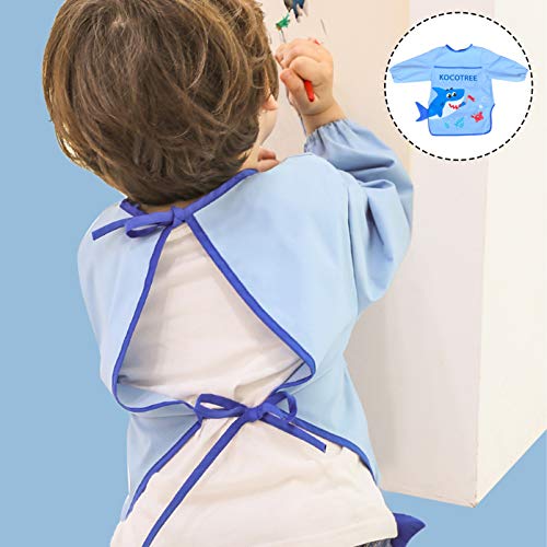 Amosfun Babador de Alimentação de Bebê Unicórnio Azul à Prova D'água Avental de Bebê Unicórnio de D