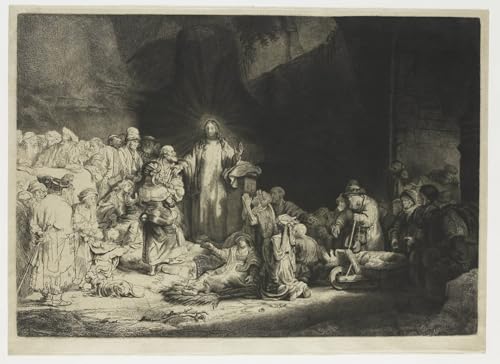 La stampa dei cento fiorini de Rembrandt lienzo de arte para oficina 60x90cm