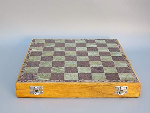 Cadeau unique : jeu de société d'échecs et dames en marbre véritable pour petits et grands