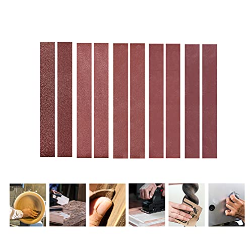 YIWENG 30 x 340 mm Schleifbänder (1,18 x 13,38 Zoll), 10 Stück Bänder (60/60/80/120/240/320/400/600/800/1000 Körnungen, eines für jeden Typ) für den Heimgebrauch, Mini-Bandschleifer.
