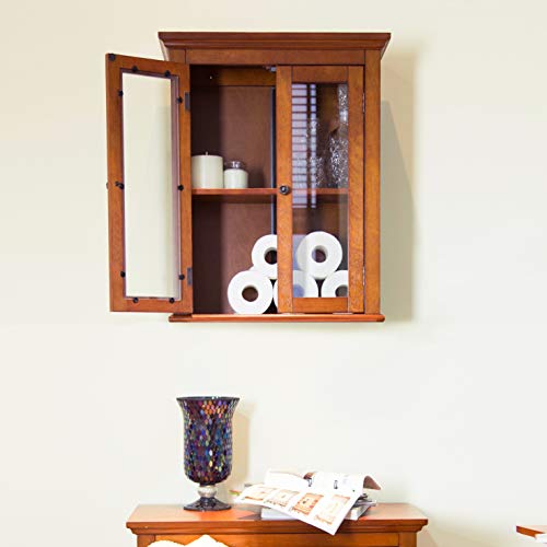 Glitzhome Wall Cabinet, Brown #TOP1