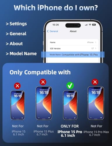 Image of AIBEX Privacy Tempered Glass for Apple iPhone 15 Pro | 9H Hardness | Anti-Spy Screen Guard | Anti-Fingerprint | Edge-to-Edge Privacy Protection | Bubble-Free Installation | Screen Visible Only to You