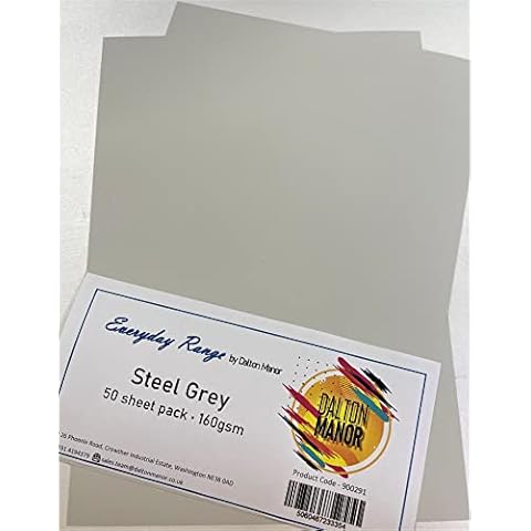 A4 Steel Grey Card Pack 160gsm Cover
