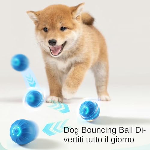 Generico Automatischer Ball für Hunde – interaktiver intelligenter automatischer, wiederaufladbarer Typ-C, Spielzeug für Katzen und Hunde | für Spielen im Haus und im Freien, Training, Jagdsimulation