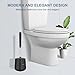 SetSail Toilet Brush and Holder, Self Closing Lid Toilet Bowl Brushes Holder and Extra Long Handle Ventilated Toilet Brush Set for Bathroom Cleaning, Nylon Bristles, Black