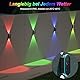 ELLASAY Solarlampen für Außen,RGB Solar Wandleuchte Up and Down Leuchten Aussen IP65 Wasserdicht,7 Farben Heller Solarleuchten für Garten Kabellos für Hof Garten Haus Deck Porch Zaun 4 Pack
