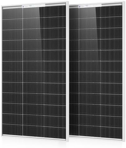 ECO-WORTHY 2Pcs 12V 100W N-Type Bifacial Solar Panel, 200W 16BB Solar Panel of High Efficiency 25% Monocrystalline Silicon for RV, Trailer, Camping, Off-grid, Farm