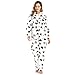 Produktbild Pyjama Modepyjamas Damenpyjamas Flanell Pyjamas Frau Druck Nachtwäsche Fleece Herbst Winter Pyjama Set Overalls S Weiß