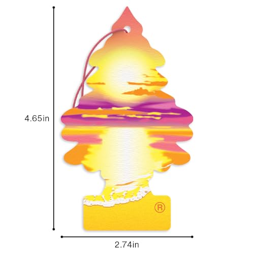 LITTLE TREES Car Air Freshener | Hanging Tree Provides Long Lasting Scent for Auto and Home | 24 Air Fresheners |Sunset Beach by LITTLE TREES - Image 7