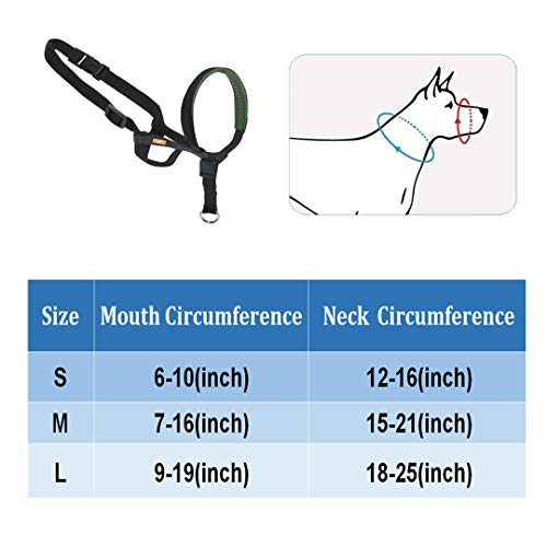 Dog Head Collar with Padded Leather, Head Harness Stops Dog Pulling, Head Leash(M, Red) - Thumbnail 7