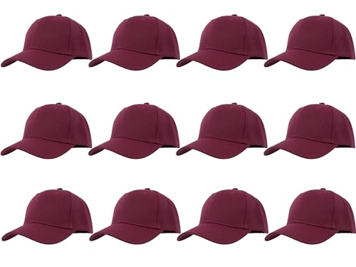 Image of Gelante Plain Blank Baseball Caps Adjustable Back Strap Wholesale LOT 12 PC'S