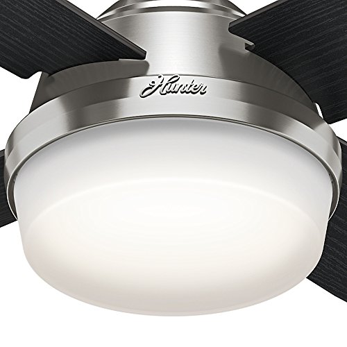 Hunter Dempsey Indoor Ceiling Fan With Led Light And Remote Control, 60", Brushed Nickel #TOP7