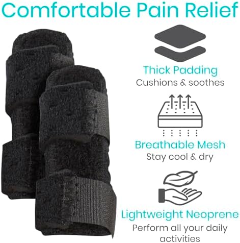 Vive Finger Splint (2 Pack) - Universal Finger Straightener - Broken and Trigger Finger Splints - Finger Brace for Arthritis pain and Support - Sprain Relief for Middle, Index, Ring, Pinky Fingers