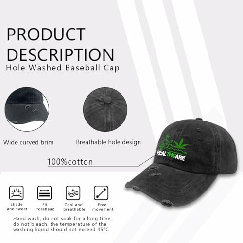 NJAN Weed Cannabis 420 Womens Hat - All Black Beach Cap Gift for Daughter - Image 7