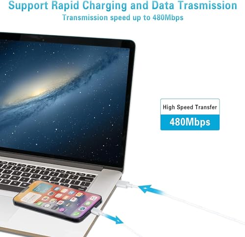 Image of USB-C iPhone Cable | 20W Fast Charging Cable | Compatible with iPhone 14, 13, 12 Pro Max, 11, XS, XR, X, 8 | Cable for iPad | PD cable for iOS Devices