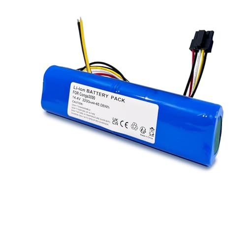 Batería para aspiradora Robot Cecotec Conga, Compatible con Cecotec Conga 3090, 3091, 3092, 3093,1690,1890,2090,2290 Gran Capacidad y duración, 14,4V, 3200mAh, 46,08 WH, batería de Iones de Litio