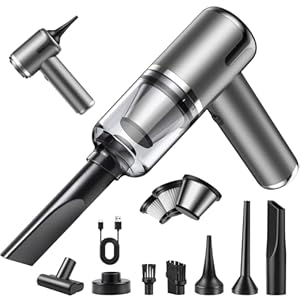 YUEJIDZ Handheld Cordless Car Vacuum Cleaner 12000PA, 4-in-1 Portable Mini Car Vacuum with Multi-Nozzles & Washable Filter, High Power Type-C Charge Hand Vacuum for Home, Pet, Office, Desk, Keyboards