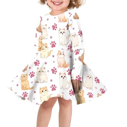 Dress for Girls Loose Long Sleeve Flowy A Line Midi Dress Fall Crew Neck Elegant Party Fit and Flare Dresses3