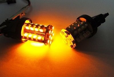Ledin A Pair Of Amber 3157 40 Smd Led Outer Tail Light Bulb 3156 3457 3057 #TOP2