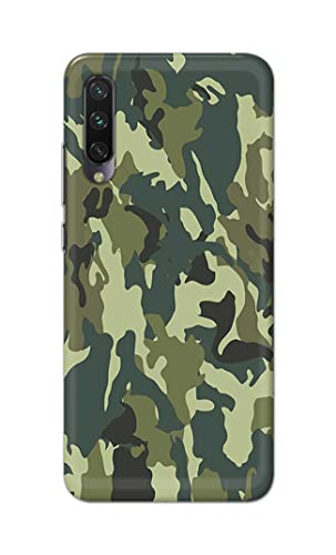 Image of Printed Hard Back Cover Case for Mi A3 Back Cover (Green Army Camouflage) -1803