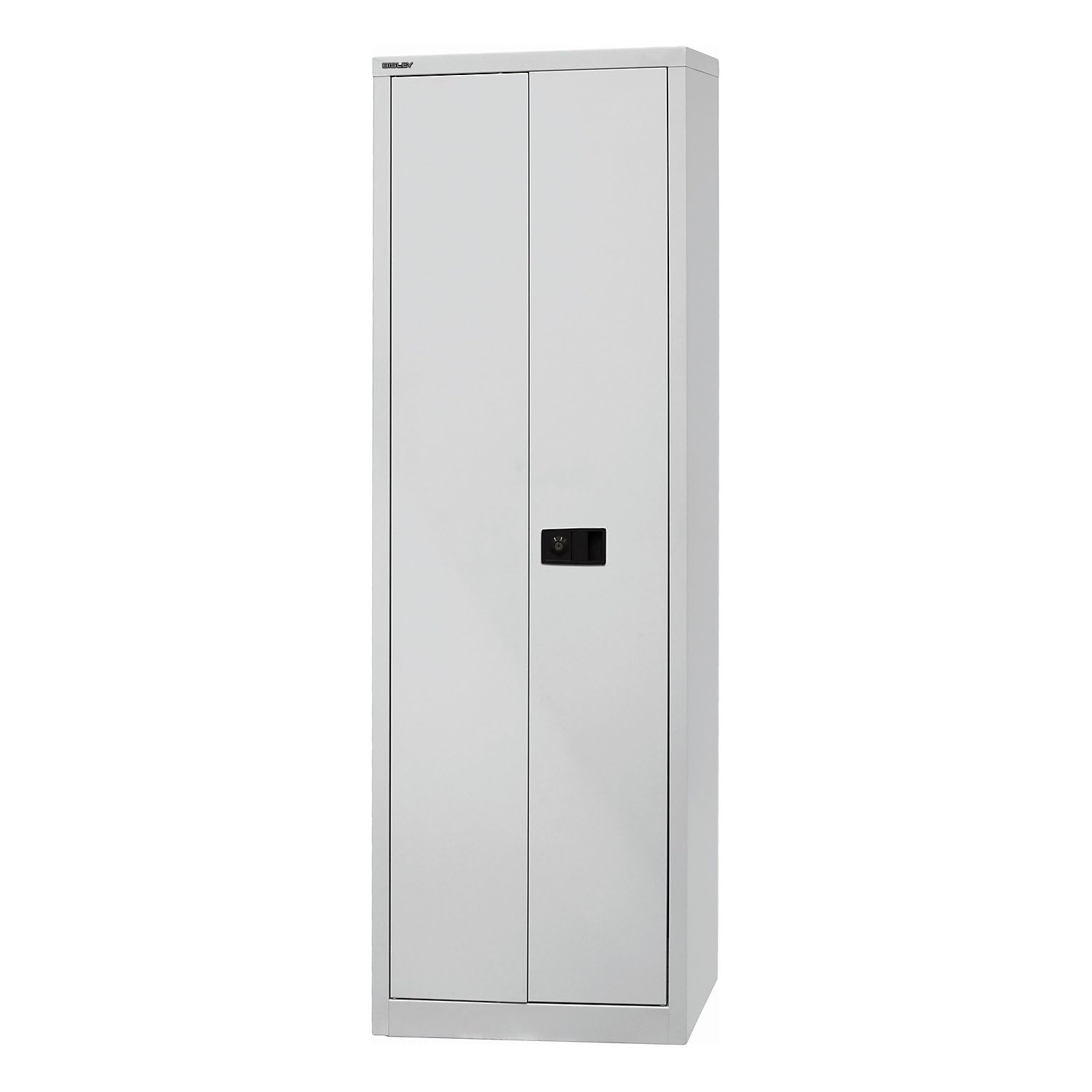 BISLEY Flügeltürenschrank Universal, 4 Fachböden, 5 OH, B 600 mm, Metall, 645 Lichtgrau, 40 x 60 x 195 cm