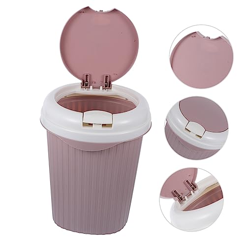 Caneca de basura pequeña rosa minimalista miniatura 4