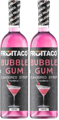 Image of Fruitaco Bubble Gum Syrup: Perfect Mixer For Enhancing Mocktails & Cocktails, Drinks, And Mojitos At Parties, Conveniently Packaged In A 750Ml Bottle For All Your Mixing Needs (Pack of 2)