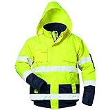 Wattierung 100 % Polyester Safestyle - Warnschutz Pilotenjacken Hasso 0range/Marine, zweifarbig, wasserdicht (XL)