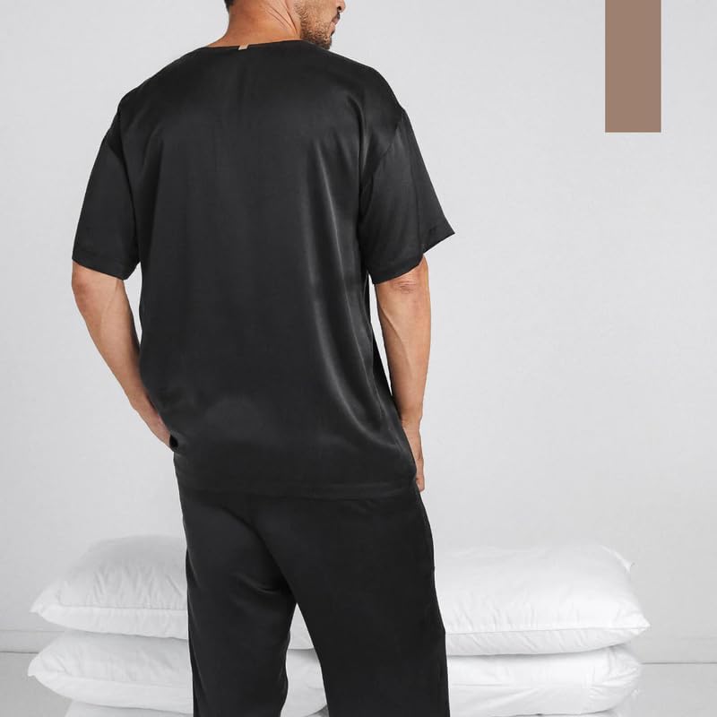 Lunya Washable Mens Silk Pajama Set - Men's Sleepwear - Multiple Color Options - Size S-XXL - Image 3