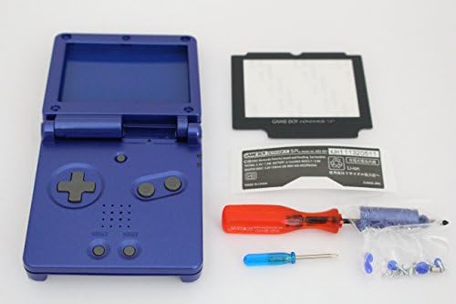 Nintendo Game Boy Advance SP Cobalt Blue Replacement Housing Shell (Screen, Buttons, Shells, Stickers, Opening Tools)