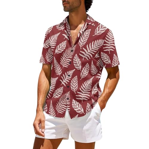 Chemise à fleurs homme manches courtes et haut à paillette pour style plage décontracté