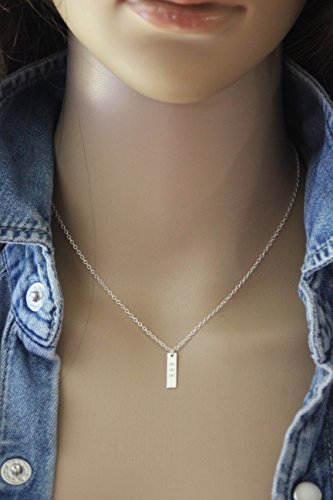 Collier argent massif pendentif rectangle à offrir pour féliciter un proche - 4