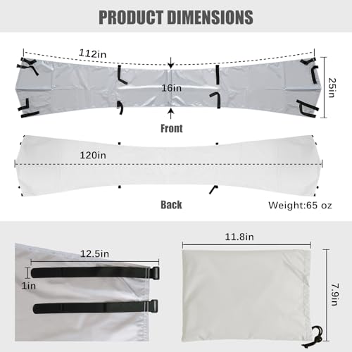 10ft Canopy Canopy Rain Gutter with Adjustable Straps, Waterproof Awning Gutter for 10x10 Pop Up Tents, Outdoor Event Camping Party Accessory, Fits EZ Up, Coleman, Generic Canopies (White) - Image 4