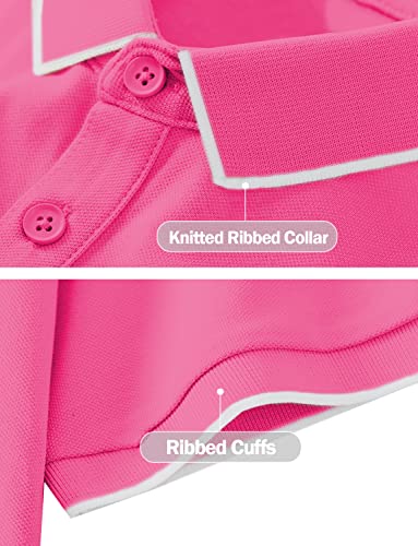 Image of Hiverlay Women's Golf Polo T Shirts Lightweight Moisture Wicking Short Sleeve Shirt Quick Dry UPF 50+