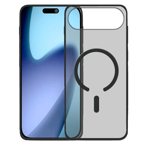 Image of amazon basics Luxury Paper Thin Case Cover for iPhone 17 Air | Matte Finish | Compatible with magsafe | (Black, iPhone 17 Air)