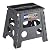ACKO Folding Step Stool 13 inch Height Premium Heavy Duty Foldable Step Stools for Adults and Kids, Kitchen Plastic Small Collapsible Stepping Stool Hold Up to 300 LB Dot Grey (1 Pack)