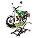 TRUTZHOLM Motorradhebebühne hydraulisch Tragkraft 360 kg kleiner Motorradheber Hubbereich 18-83 cm Nutzbreite 50 cm abnehmbare Auffahrrampe 4 Halteösen 45° Vorderradklemmung Scherenheber Moped in grün