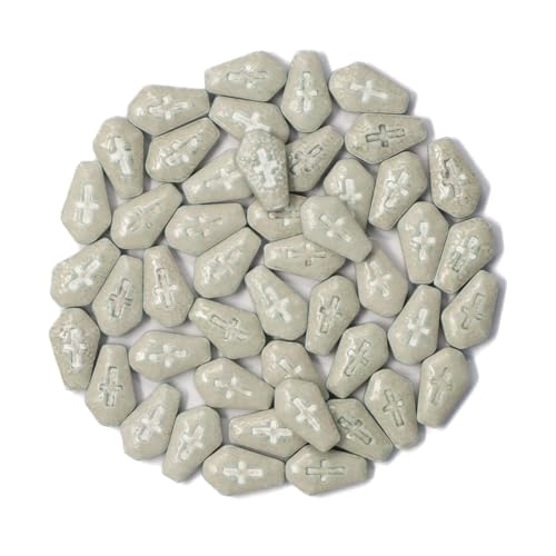 Mystic Sprinkles Halloween Candy Shape Sprinkles (Grey Coffins, 1 Pound Bag)