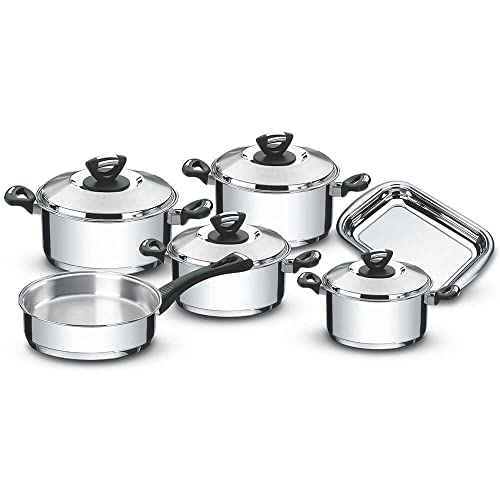 Jogo de Panelas Fundo Triplo com Cabos/Alças Baquelite, Tramontina, Solar 65720000, Inox