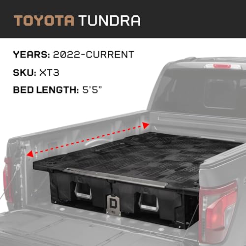 DECKED Truck Bed Storage System with System Accessories | Compatible with Toyota Tundra (2022-current) 5\'5\" - Thumbnail 3