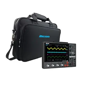 Micsig Tablet Oscilloscope with Multimeter MHO1, 12-bit Resolution, 4-Channel, 100MHz Bandwidth, 8" Touch Screen, 16000mAh Battery (MHO14-100 Handbag Kit)