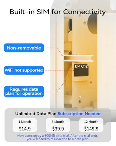 KKB 4G LTE Cellular Security Camera Magnetic, No WiFi Security Cameras Indoor Built-in SIM, 2K Wireless Outdoor Off-Grid Battery Camera Without Internet, AI Detection, Color Night Vision, 2-Way Audio