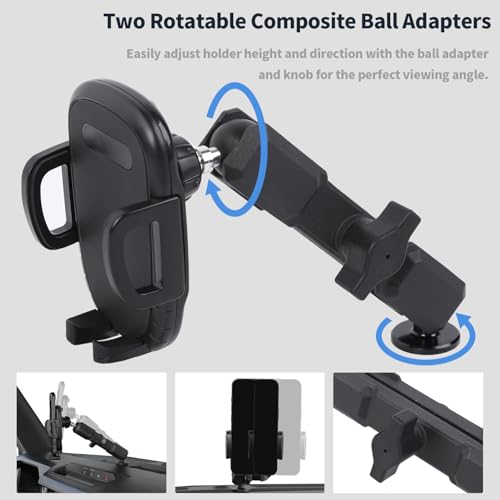 Image of Linskip Dashboard Universal Phone Mount & Smart Phone Holder for 2021-2026 Ford Bronco Raptor & Bronco Accessories 2 /4 Door, Rotates Vertical and Horizontal, One-Hand Operation, Interior Accessories