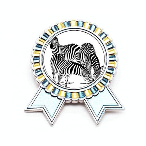 Broche badge animal Art Déco Pintos en métal, médaille de récompense en taille M